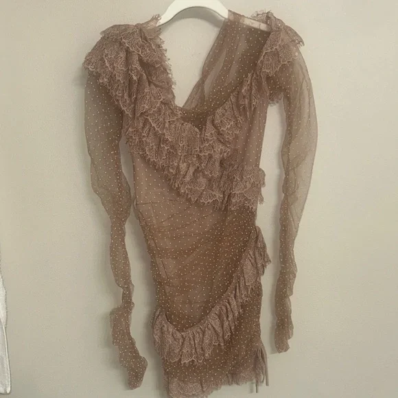 House of CB - Sorell Tulle Asymmetric Minidress - Picture 7 of 9